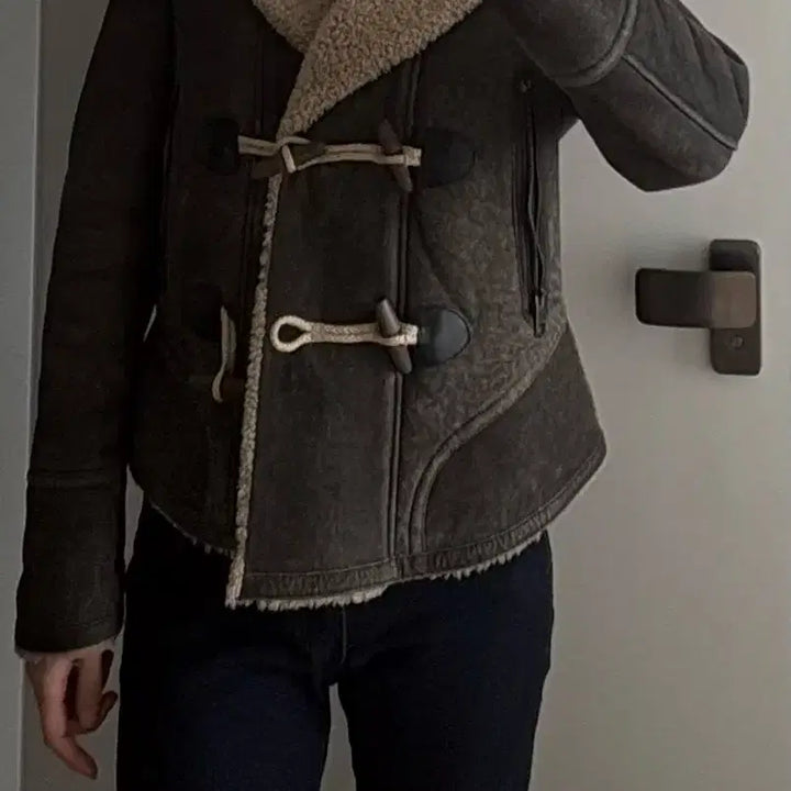 [BUNJANG] Burberry Mustang Short Coat Jacket / 버버리 무스탕 숏 코트 자켓