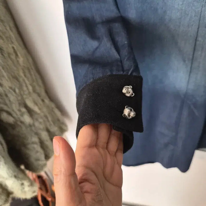 [BUNJANG] Color Block Denim Zip Dress / 세련된 배색 데님 지퍼 원피스