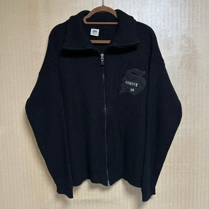 [BUNJANG] Stussy BIG 4 Knit Zip-Up Jacket / 90s 올드 스투시 BIG 4 니트 집업 L사이즈