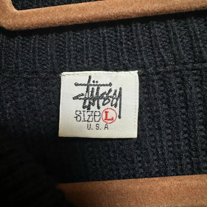 [BUNJANG] Stussy BIG 4 Knit Zip-Up Jacket / 90s 올드 스투시 BIG 4 니트 집업 L사이즈