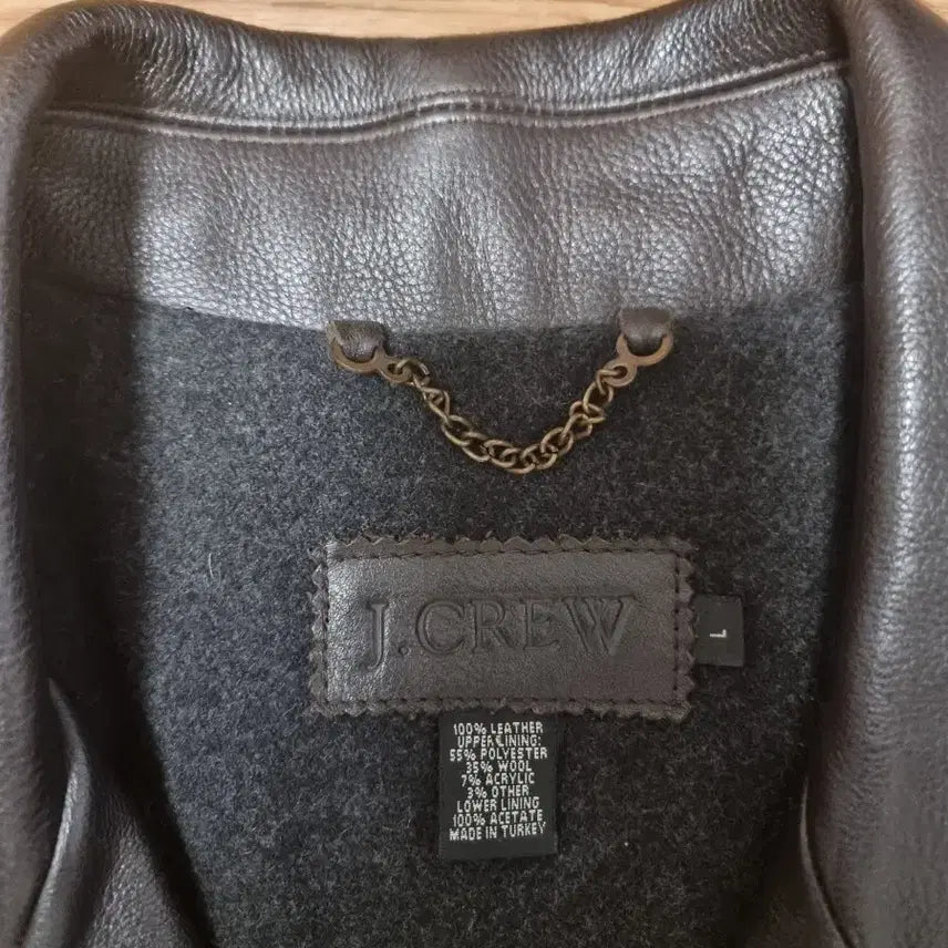 [BUNJANG] J.Crew Leather Cacoat Dark Brown Jacket / 제이크루 jcrew j.crew 레더 카코트 L 다크 브라운