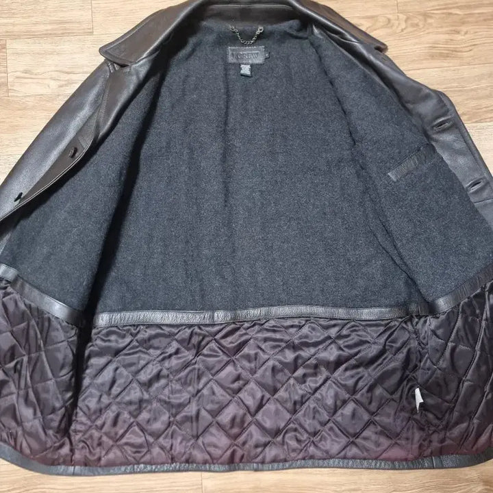 [BUNJANG] J.Crew Leather Cacoat Dark Brown Jacket / 제이크루 jcrew j.crew 레더 카코트 L 다크 브라운