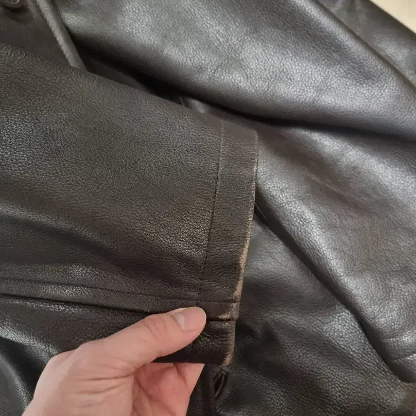 [BUNJANG] J.Crew Leather Cacoat Dark Brown Jacket / 제이크루 jcrew j.crew 레더 카코트 L 다크 브라운