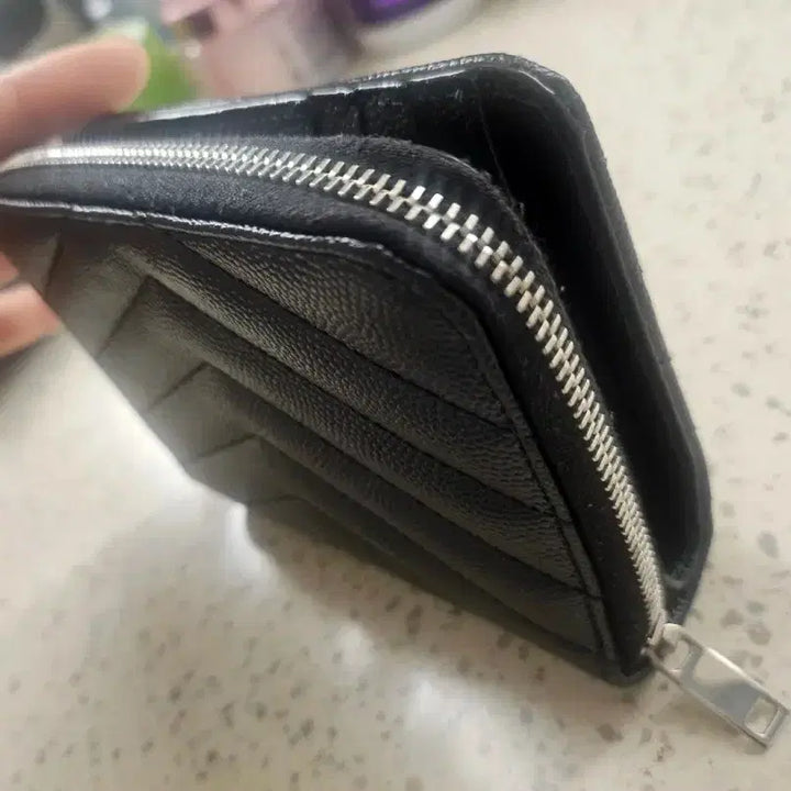 [BUNJANG] Saint Laurent Matelassé Wallet (Black) / 생로랑 마틀라세 반지갑 블랙(정품)