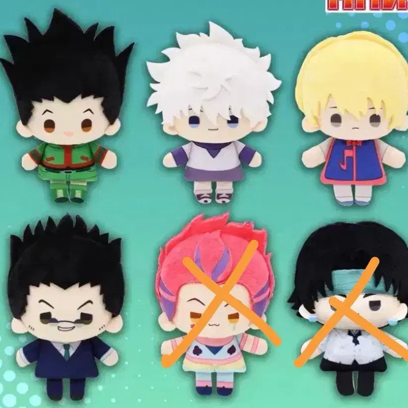 [BUNJANG] Hunter x Hunter Nui Set Bundle / 일괄) 헌터헌터 눌셋 인형 누이 곤 키르아 크라피카 레오리오 헌시조