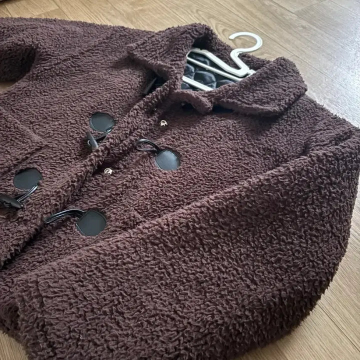 [BUNJANG] Brown Boar Coat Short Jacket / 뽀글이 떡볶이 코트 숏 자켓