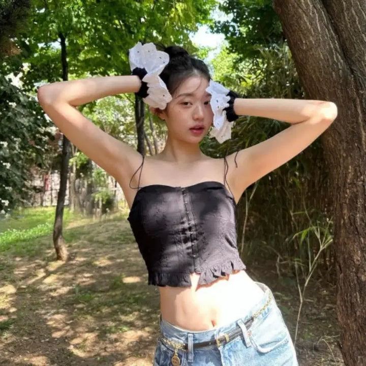 [BUNJANG] Not Your Rose Jang Wonyoung Lace Bustier / 낫유어로즈 레이스 뷔스티에 새상품(장원영 착용)