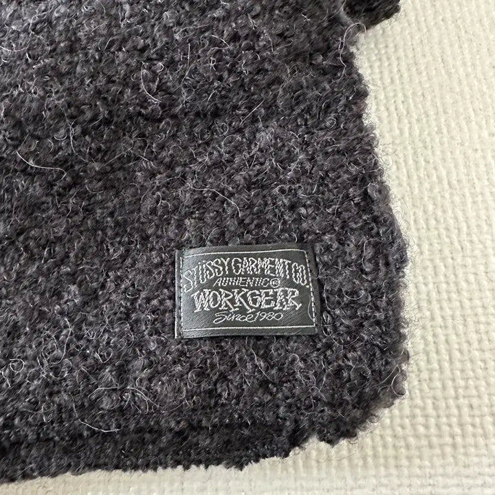 [BUNJANG] Stussy Black Mohair Muffler / Stussy 스투시 블랙 모헤어 머플러
