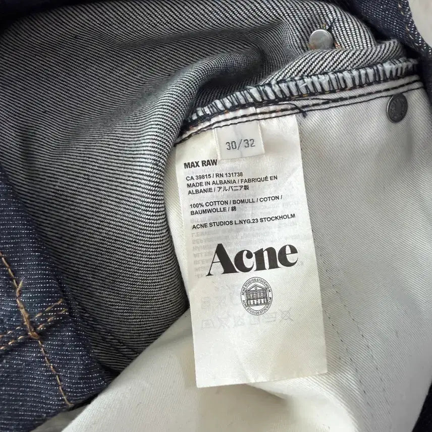 [BUNJANG] Acne Studios Raw Denim Jeans / 아크네 생지 30*32
