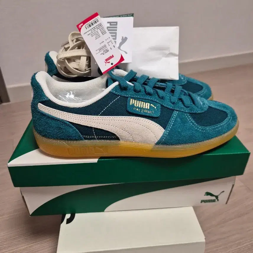 [BUNJANG] Puma Palermo Vintage Green Sneakers / 푸마 팔레르모 빈티지 그린 275mm