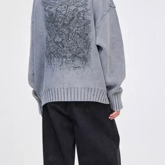 [BUNJANG] SONGZIO Gray Washing Oversized Cardigan / SONGZIO 송지오 그레이 워싱 오버 가디건