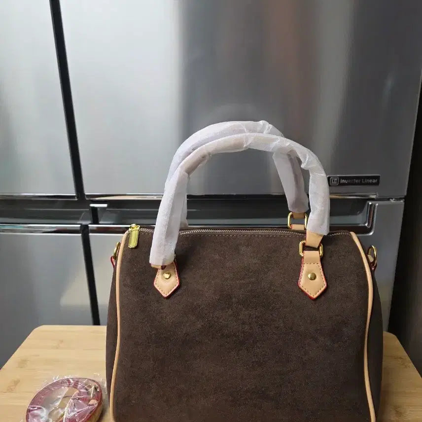 [BUNJANG] Brown Suede Tote/Shoulder Bag / (새상품) 브라운 스웨이드 토트겸 숄더백
