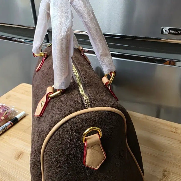[BUNJANG] Brown Suede Tote/Shoulder Bag / (새상품) 브라운 스웨이드 토트겸 숄더백