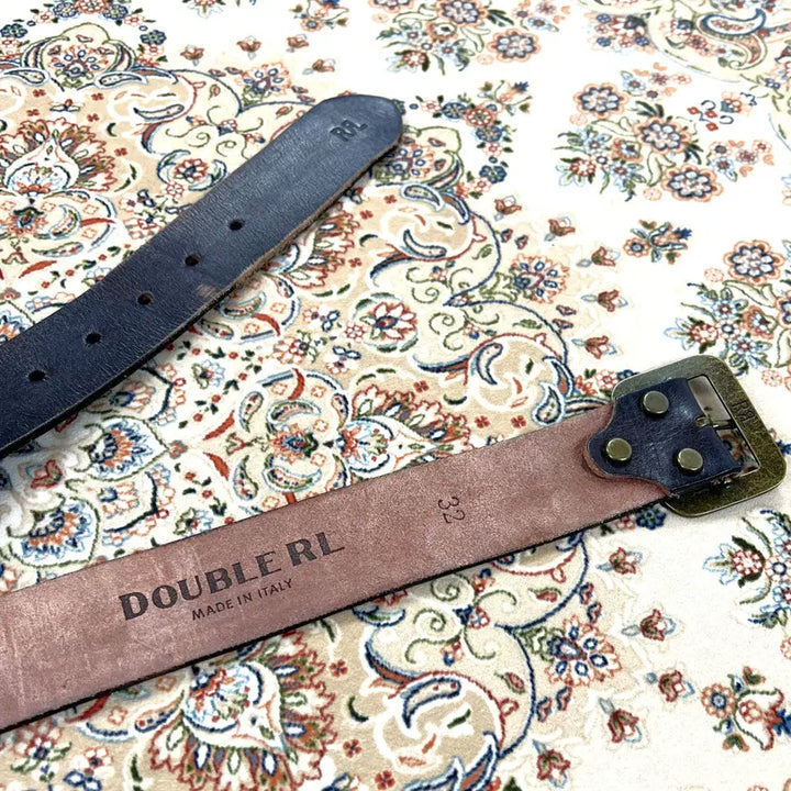 [BUNJANG] RRL Navajo Pattern Buckle Leather Belt / [B+등급 32] RRL 더블알엘 웨스턴스타일 나바호패턴버클 카우레더벨트