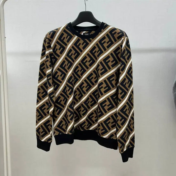 [SOLD OUT] 펜디 FF 로고 브라운 맨투맨 티셔츠 XL