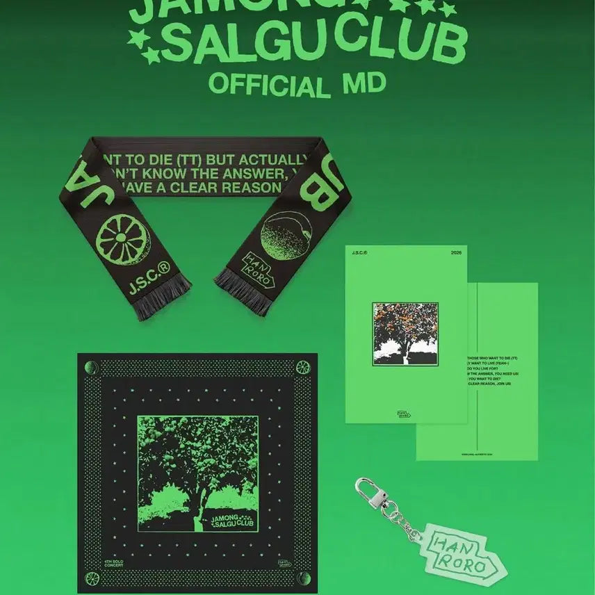 [BUNJANG] Hanseo Jamoong Salgoo Club Bandana / 한로로 자몽살구클럽 MD 반다나 미개봉 새상품