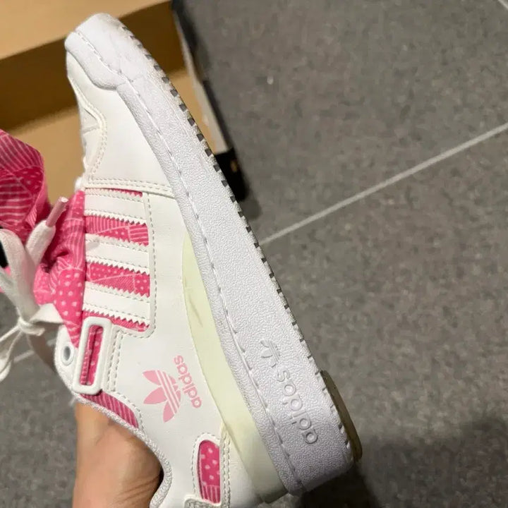 [BUNJANG] Adidas Forum Low GS Ribbon Pink Sneakers / 아디다스 정품 포럼로우 GS 리본핑크 230사이즈