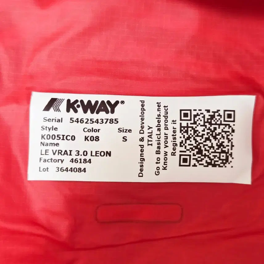 [BUNJANG] K-WAY Anorak Parka Red (Size S) / K-WAY 까웨 바람막이 아노락 파카 레드 사이즈S