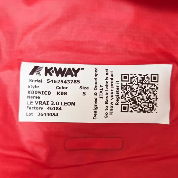[BUNJANG] K-WAY Anorak Parka Red (Size S) / K-WAY 까웨 바람막이 아노락 파카 레드 사이즈S