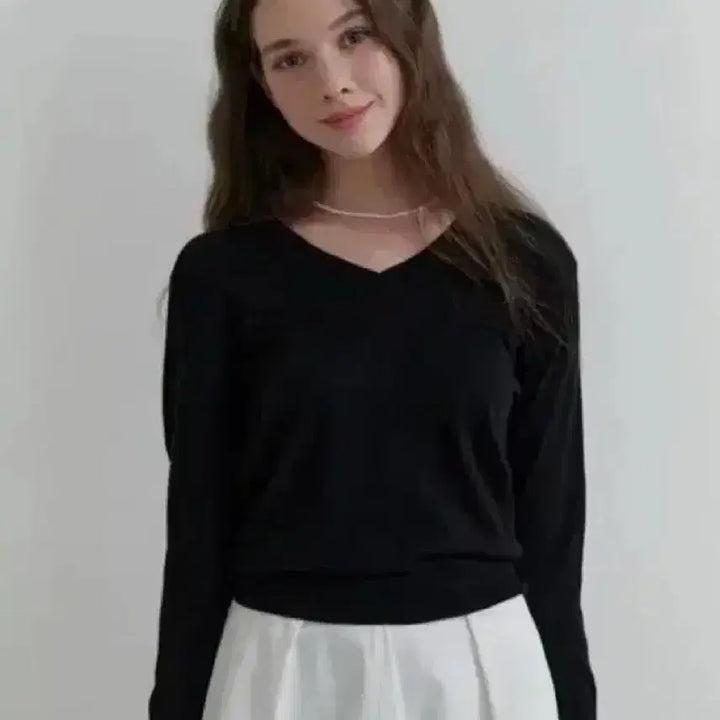 [BUNJANG] Riel V-neck Knit Black / (나중에 가격 인상)리엘  브이넥 니트 블랙