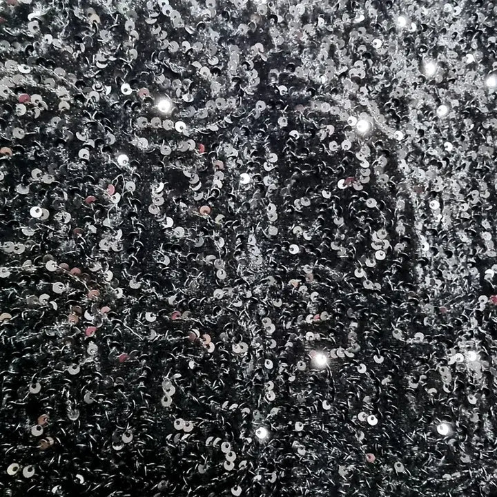 [BUNJANG] Vintage Sequin Long Skirt / 빈티지 스팽글 롱 스커트 블랙