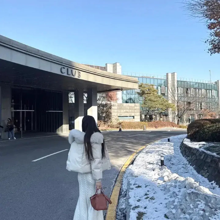 [BUNJANG] Real Fox Fur Goose Down Puffer Jacket / (원가39만 1회착용) 리얼폭스퍼 구스다운 패딩