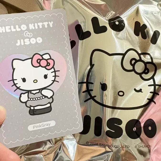 [BUNJANG] Hello Kitty Jisoo Pink Gray Keyring / 헬로키티 지수 핑크그레이