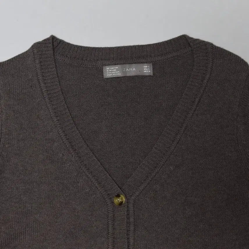 [BUNJANG] Zara Brown Knit Cardigan / 자라 브라운 니트 가디건 S