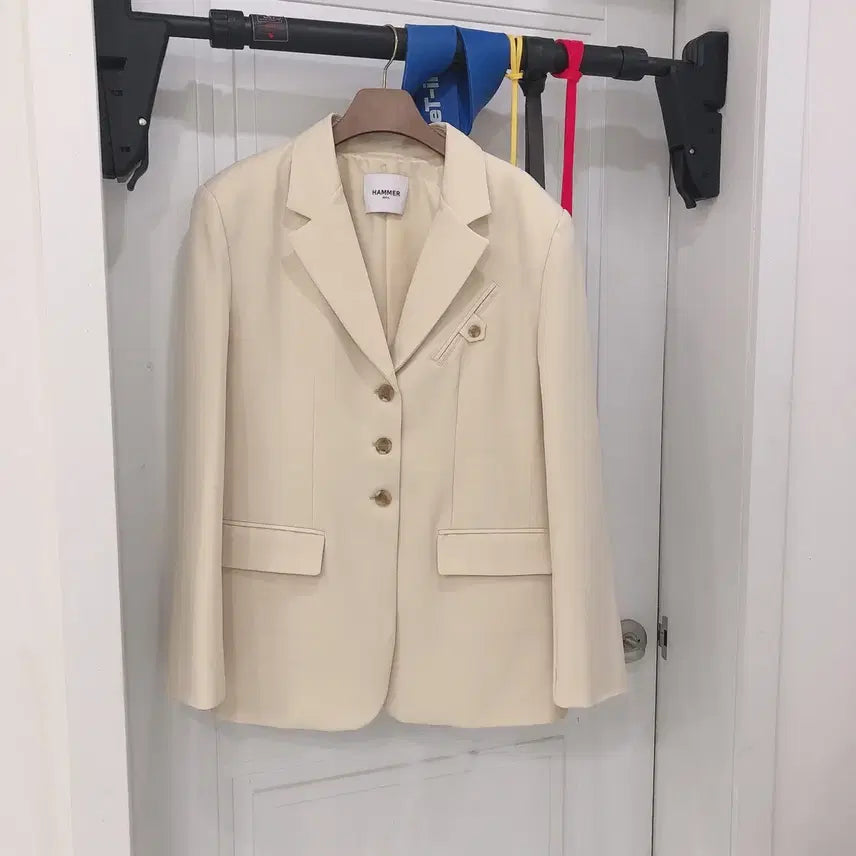 [BUNJANG] HAMMER Yellow Beige Blazer / HAMMER 옐로우 베이지 자켓(free)