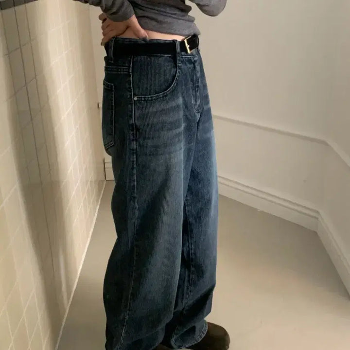 [BUNJANG] Reasoning Corduroy Wide Denim Pants / [새상품] 리즈닝 코듀로이 와이드 데님 팬츠