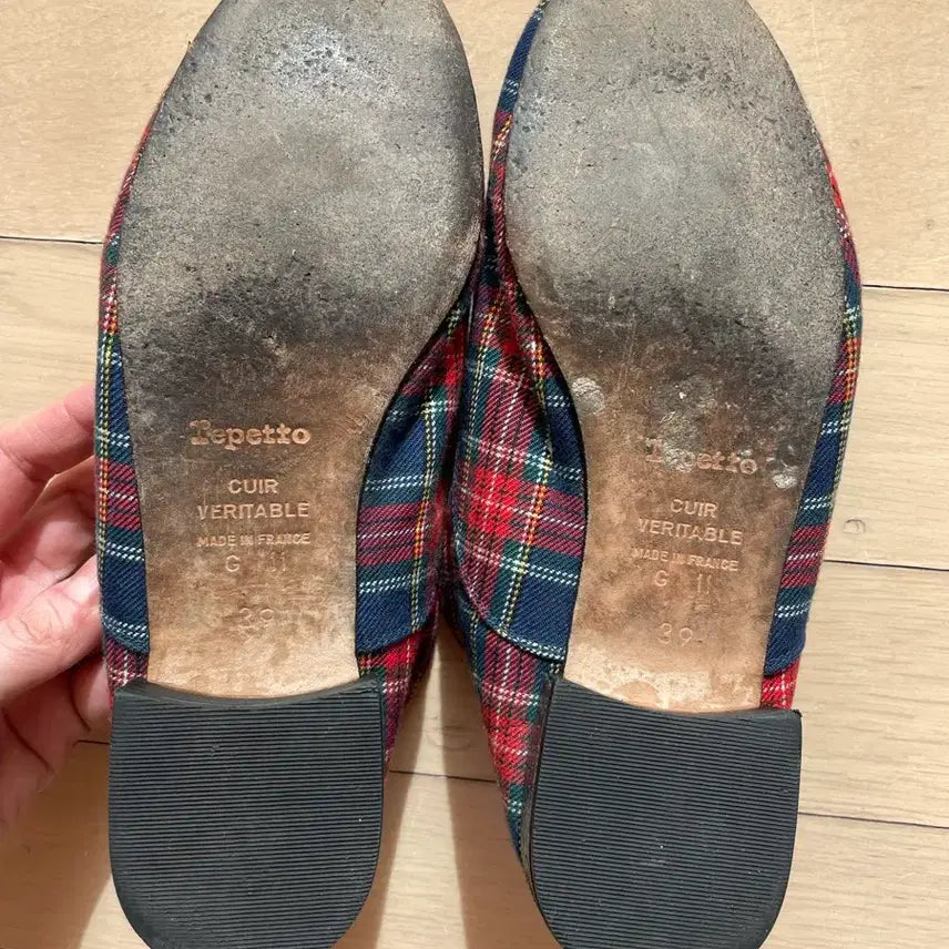 [BUNJANG] Repetto Check Pattern Flats / 레페토245 39사이즈
