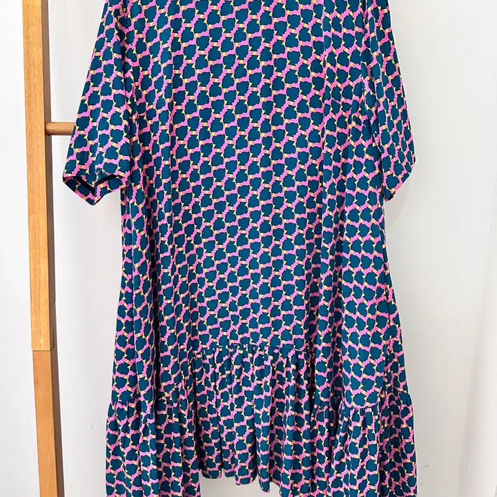 [BUNJANG] Hansome Bird by Juicy Couture Patterned Midi Dress / 한섬 버드 바이 쥬시꾸뛰르 패턴 원피스