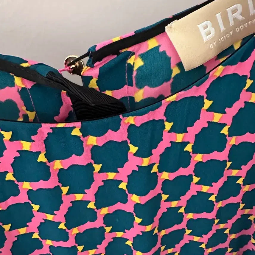 [BUNJANG] Hansome Bird by Juicy Couture Patterned Midi Dress / 한섬 버드 바이 쥬시꾸뛰르 패턴 원피스