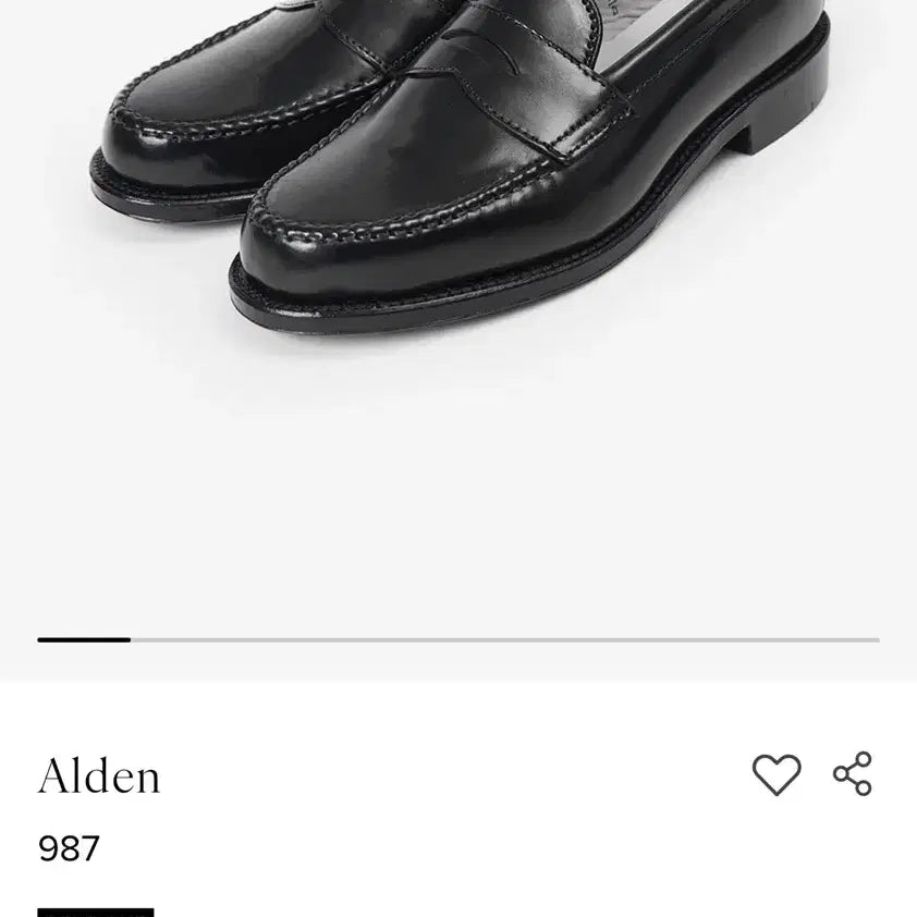 [BUNJANG] Alden 987 Loafer Black US 8D Full Package / 알든 987 로퍼 블랙 us 8D 새상품 풀박스