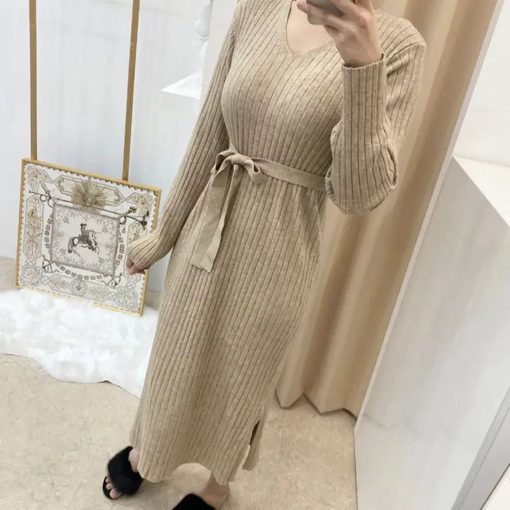 [BUNJANG] D.L's Knit Dress / 디엘즈 골지니트원피스