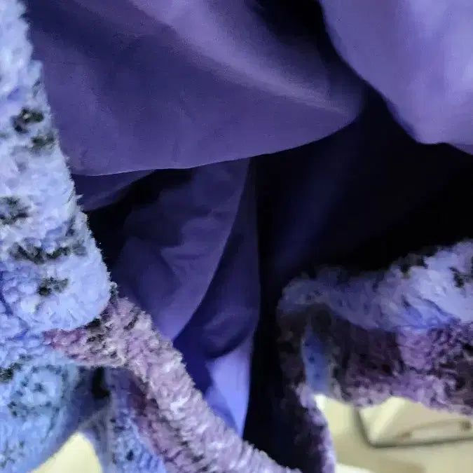 [BUNJANG] STAND Purple Paisley Sherpa Hoodie / STAND 퍼플 페이즐리 뽀글이 후드티