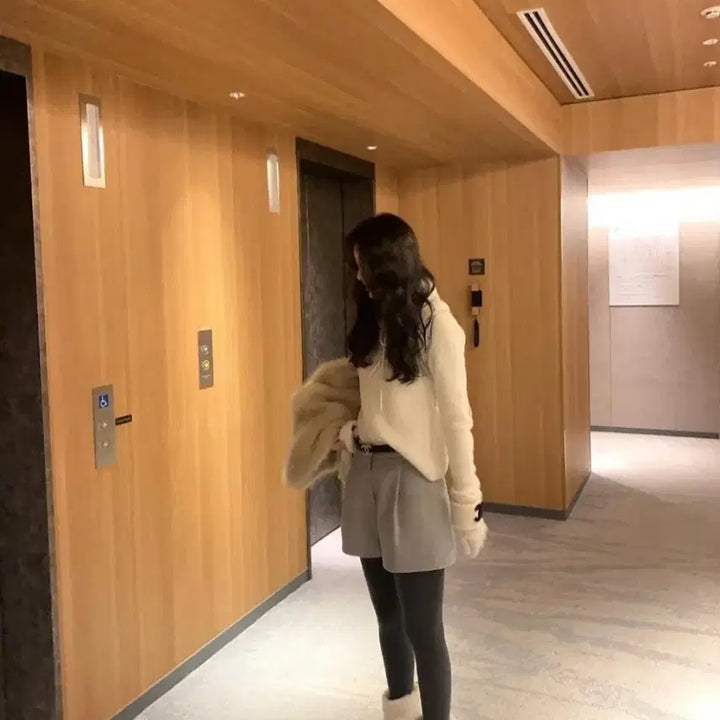 [SOLD OUT] 르플레인 소호 모헤어 니트 &amp; 바라클라바 (아이보리)