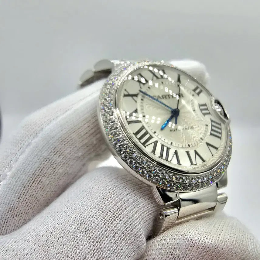 [BUNJANG] Cartier Ballon Bleu White Gold Diamond Bezel Watch / 까르띠에 발롱블루 화이트골드 다이아몬드 베젤