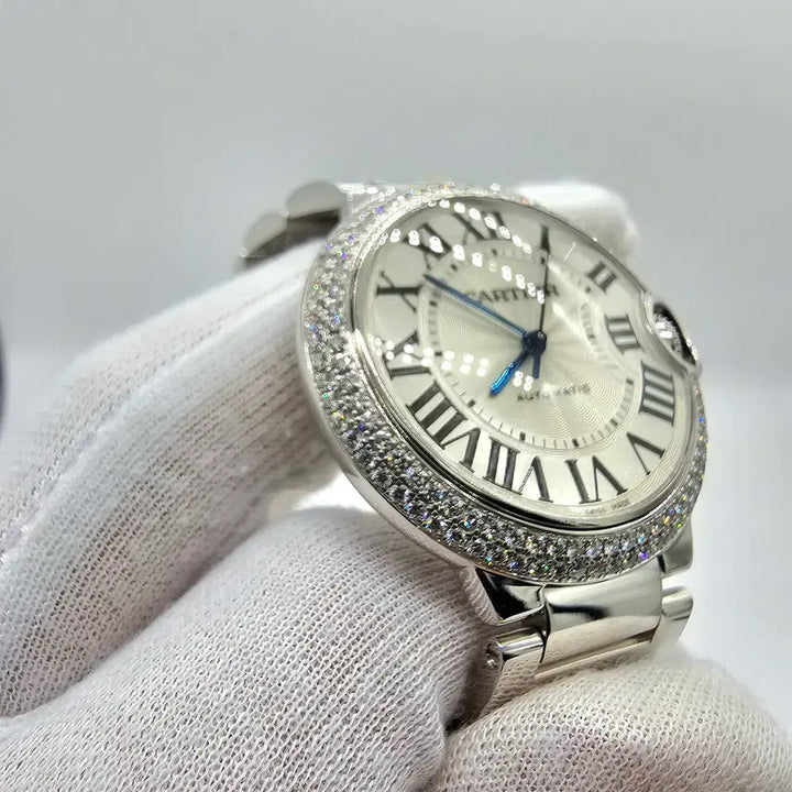 [BUNJANG] Cartier Ballon Bleu White Gold Diamond Bezel Watch / 까르띠에 발롱블루 화이트골드 다이아몬드 베젤
