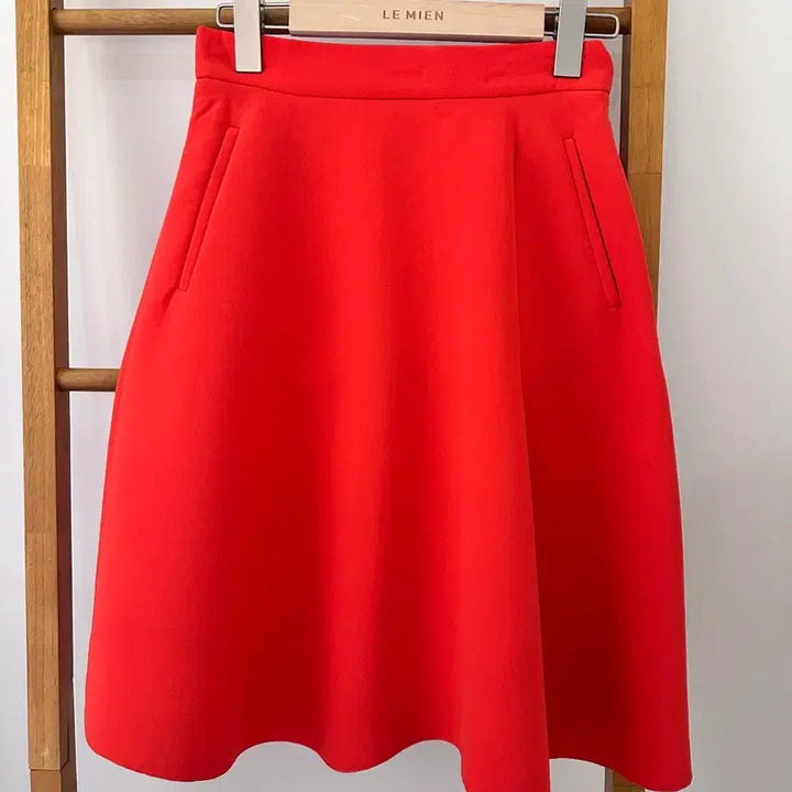 [BUNJANG] DUEL Neoprene Midi Skirt Orange Size 26 / 듀엘 네오플렌 오렌지 미디 스커트(사이즈26)