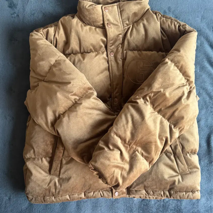 [BUNJANG] GOLA Duck Down Velvet Padded Jacket L / GOLA 덕다운 오버핏 벨벳 패딩 L