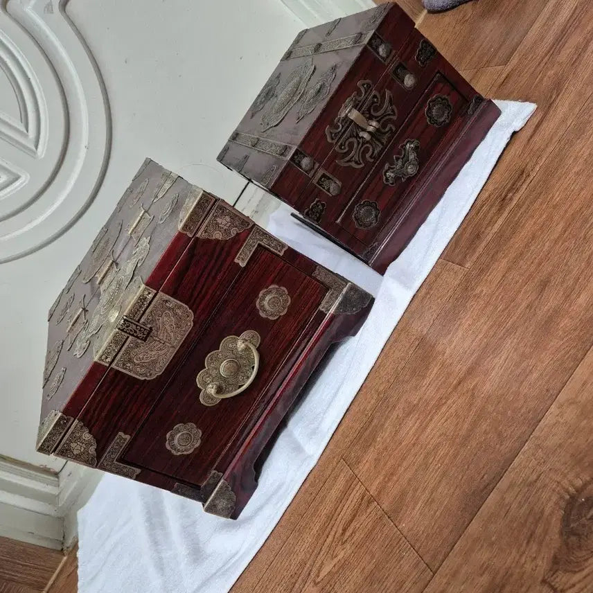[BUNJANG] Antique Vanity Mirror (Set of 2) / 미니경대 옛날꺼 2개단가입니다
