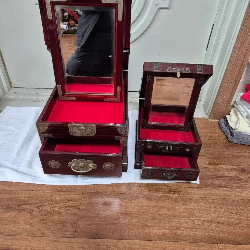 [BUNJANG] Antique Vanity Mirror (Set of 2) / 미니경대 옛날꺼 2개단가입니다
