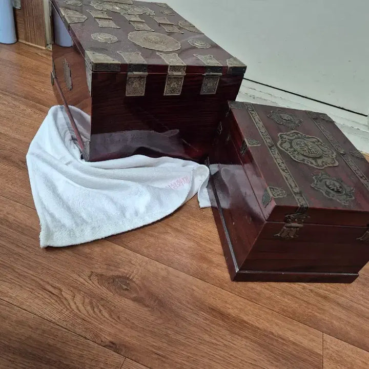 [BUNJANG] Antique Vanity Mirror (Set of 2) / 미니경대 옛날꺼 2개단가입니다