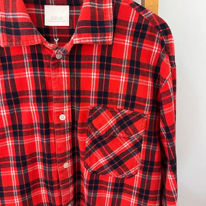 [BUNJANG] MLB New York Yankees Checkered Shirt XL / MLB 양키스체크셔츠(사이즈XL)
