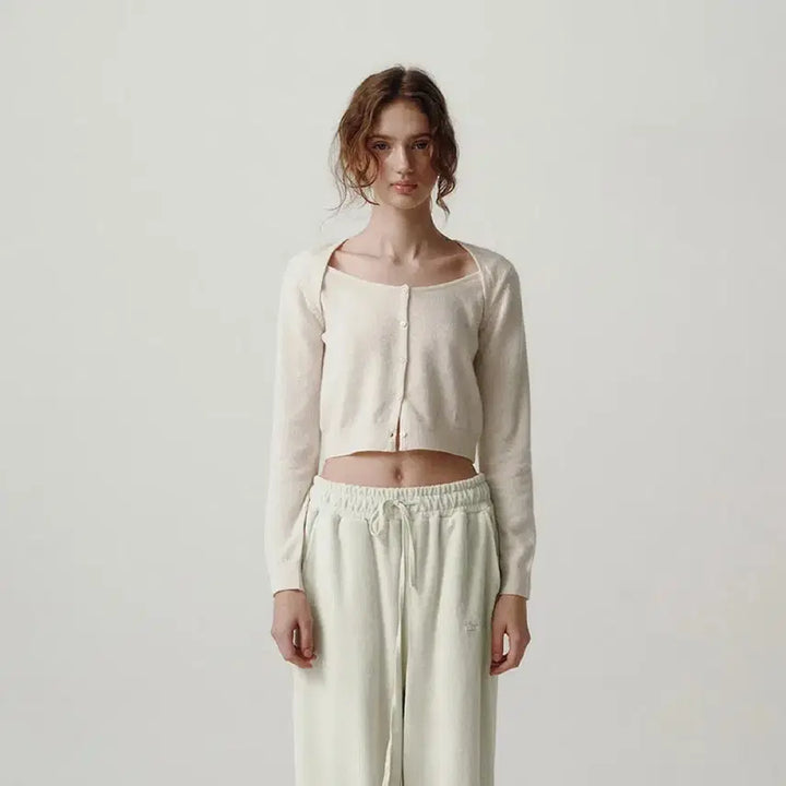 [BUNJANG] Thebarnett Peony Double Split Cardigan / 더바넷 Peony Double Split Cardigan_Mint