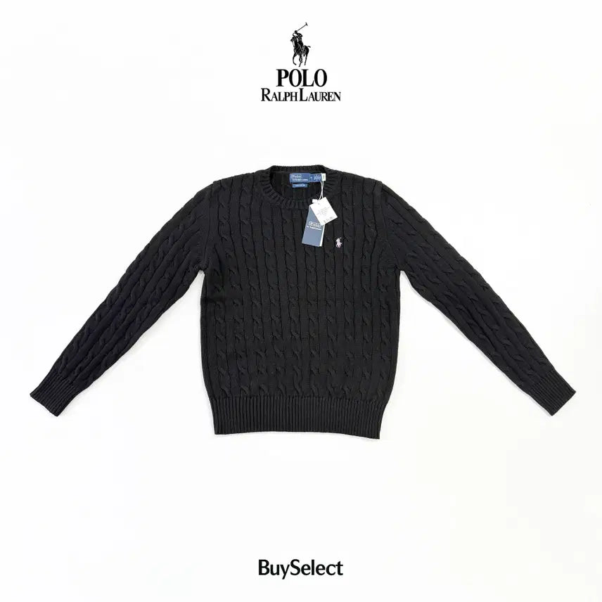 [BUNJANG] Polo Ralph Lauren Cable Knit Cotton Crewneck Sweater / [새상품/바배/100%정품]폴로 랄프로렌 케이블 니트 코튼 크루넥 스웨터