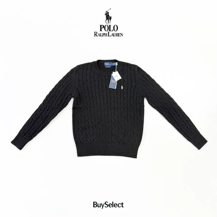 [BUNJANG] Polo Ralph Lauren Cable Knit Cotton Crewneck Sweater / [새상품/바배/100%정품]폴로 랄프로렌 케이블 니트 코튼 크루넥 스웨터