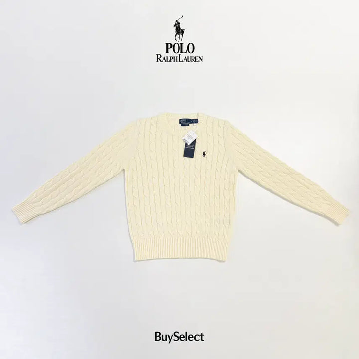 [BUNJANG] Polo Ralph Lauren Cable Knit Cotton Crewneck Sweater / [새상품/바배/100%정품]폴로 랄프로렌 케이블 니트 코튼 크루넥 스웨터