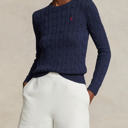 [BUNJANG] Polo Ralph Lauren Cable Knit Cotton Crewneck Sweater / [새상품/바배/100%정품]폴로 랄프로렌 케이블 니트 코튼 크루넥 스웨터